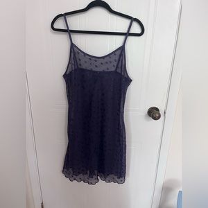 Sheer purple slip dress